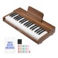 Πληκτρολόγιο VEVOR Kids Piano, Ξύλινο ψηφιακό πιάνο 37 πλήκτρων για παιδιά, Μίνι μουσικό εκπαιδευτικό όργανο παιχνίδι με ρεαλιστικό ήχο, διπλή ισχύς, ρυθμιζόμενη ένταση για νήπια, αγόρια κορίτσια εκμάθηση, καρυδιά