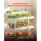 VEVOR Hydroponics Growing System Kit, 3-Tier 90 Sites UPVC Pipe Hydroponic Grow Kit with Timed Irigation, Sun & Light Blocking Pipes, Indoor Home Garden Vegetable Planting Kit for Fruit Herb