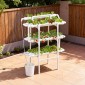 VEVOR Hydroponics Growing System Kit, 3-Tier 90 Sites UPVC Pipe Hydroponic Grow Kit with Timed Irigation, Sun & Light Blocking Pipes, Indoor Home Garden Vegetable Planting Kit for Fruit Herb