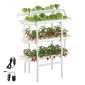 VEVOR Hydroponics Growing System Kit, 3-Tier 90 Sites UPVC Pipe Hydroponic Grow Kit with Timed Irigation, Sun & Light Blocking Pipes, Indoor Home Garden Vegetable Planting Kit for Fruit Herb