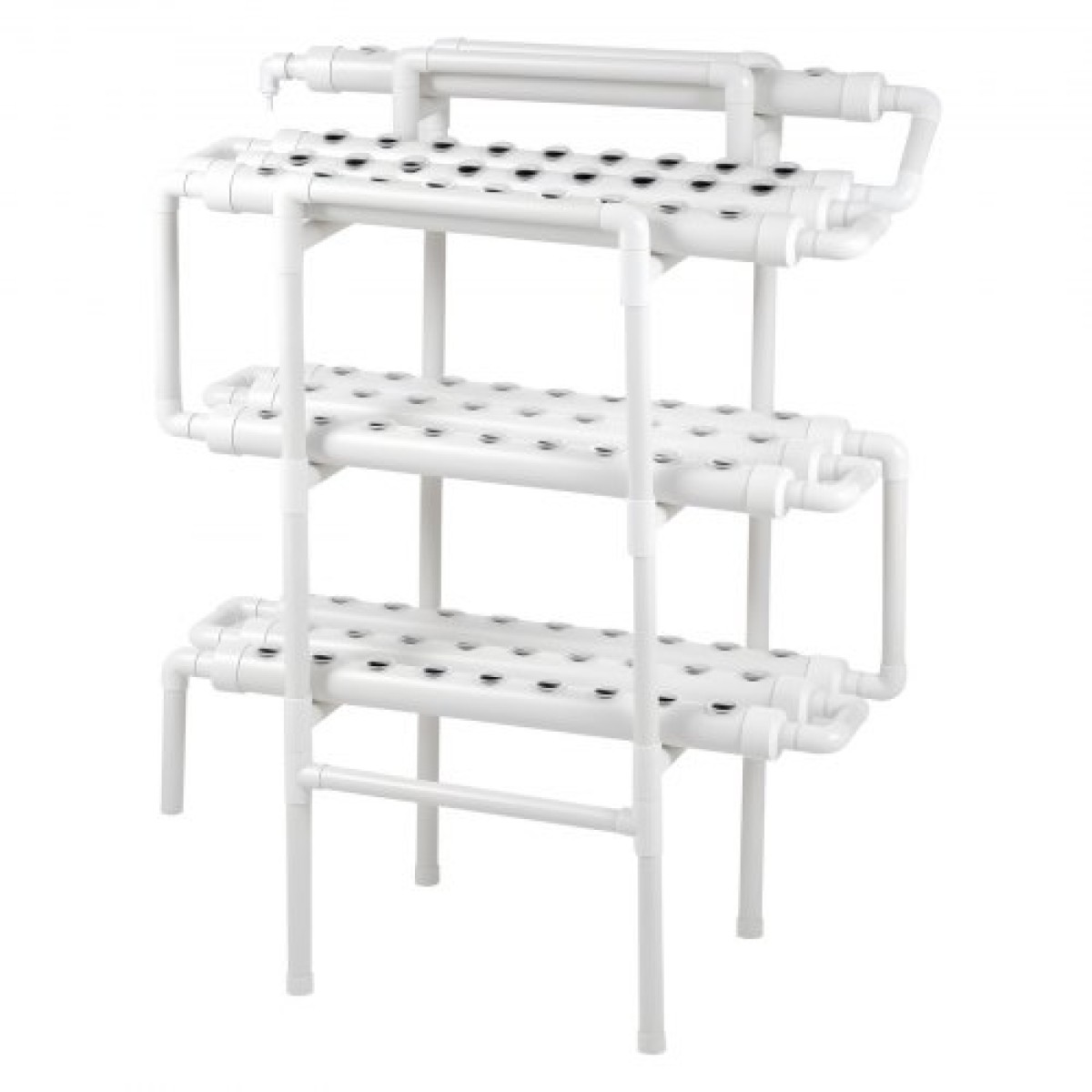 VEVOR Hydroponics Growing System Kit, 3-Tier 90 Sites UPVC Pipe Hydroponic Grow Kit with Timed Irigation, Sun & Light Blocking Pipes, Indoor Home Garden Vegetable Planting Kit for Fruit Herb
