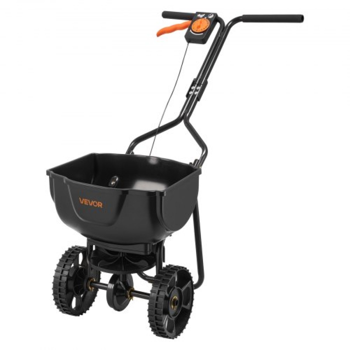 VEVOR Push Lawn Spreader, 3m Spreading Width, Broadcast Spreader με χωρητικότητα 59 kg & 10 in All-Terrain ελαστικά, Walk-Behind Garden & Lawn Broadcast Spreaders for Seed Fertilizer Weed Control