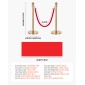 VEVOR Stanchion Post, 8 τμχ Σετ Crowd Control Barrier με κόκκινο χαλί, 6 σχοινιά Red Velvet, Ανοξείδωτο χρυσό Stanchion Post Queue με κούφια βάση για θέατρο, πάρτι, γάμο, έκθεση (χρυσός)