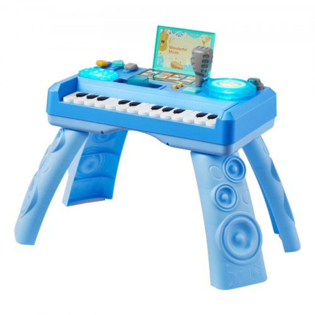 VEVOR Baby DJ Playset για νήπια 1-3, Εκπαιδευτικά μουσικά επιτραπέζια παιχνίδια με 133 πηγές ήχου, πικάπ ηχογράφησης και LED DJ, Τραπέζι δραστηριότητας μωρού για γενέθλια, δώρο για παιδιά ηλικίας 6+ μηνών