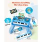 VEVOR Baby DJ Playset για νήπια 1-3, Εκπαιδευτικά μουσικά επιτραπέζια παιχνίδια με 133 πηγές ήχου, πικάπ ηχογράφησης και LED DJ, Τραπέζι δραστηριότητας μωρού για γενέθλια, δώρο για παιδιά ηλικίας 6+ μηνών