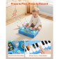 VEVOR Baby DJ Playset για νήπια 1-3, Εκπαιδευτικά μουσικά επιτραπέζια παιχνίδια με 133 πηγές ήχου, πικάπ ηχογράφησης και LED DJ, Τραπέζι δραστηριότητας μωρού για γενέθλια, δώρο για παιδιά ηλικίας 6+ μηνών