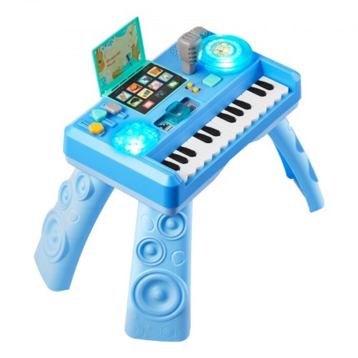 VEVOR Baby DJ Playset για νήπια 1-3, Εκπαιδευτικά μουσικά επιτραπέζια παιχνίδια με 133 πηγές ήχου, πικάπ ηχογράφησης και LED DJ, Τραπέζι δραστηριότητας μωρού για γενέθλια, δώρο για παιδιά ηλικίας 6+ μηνών