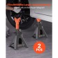 VEVOR Jack Stand, χωρητικότητα 3 Ton (6.600 lbs), 275-415 mm ρυθμιζόμενο ύψος, βαρέως τύπου Steel Jack Stand με διπλό κλείδωμα, για ανύψωση SUV, Pickup, Car, UTV/ATV, 1 Pair, Μαύρο και Πορτοκαλί
