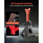 VEVOR Jack Stand, χωρητικότητα 3 Ton (6.600 lbs), 275-415 mm ρυθμιζόμενο ύψος, βαρέως τύπου Steel Jack Stand με διπλό κλείδωμα, για ανύψωση SUV, Pickup, Car, UTV/ATV, 1 Pair, Μαύρο και Πορτοκαλί
