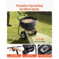 VEVOR Walk Behind Spreader, χωρητικότητα 60 LBS, Push Spreader με σχάρα χοάνης, 0-9,8 ft πλάτος διασποράς, 8 in All Terrain πνευματικά ελαστικά, Garden & Lawn Broadcast Spreader, για σπόρους, λίπασμα