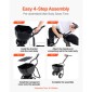 VEVOR Walk Behind Spreader, χωρητικότητα 60 LBS, Push Spreader με σχάρα χοάνης, 0-9,8 ft πλάτος διασποράς, 8 in All Terrain πνευματικά ελαστικά, Garden & Lawn Broadcast Spreader, για σπόρους, λίπασμα