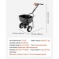 VEVOR Walk Behind Spreader, χωρητικότητα 60 LBS, Push Spreader με σχάρα χοάνης, 0-9,8 ft πλάτος διασποράς, 8 in All Terrain πνευματικά ελαστικά, Garden & Lawn Broadcast Spreader, για σπόρους, λίπασμα