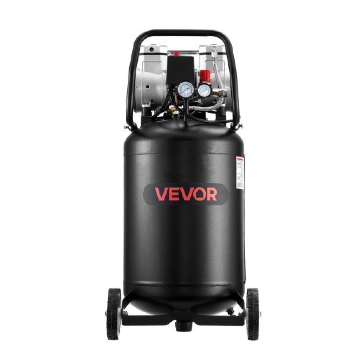 VEVOR 50L Air Compressor, 1,5 kW 113L/min στα 6,2 Bar, Max 8 Bar Pressure Oil-free Tank Air Compressor, Φορητό σε τροχούς για επισκευή αυτοκινήτου, Φούσκωμα ελαστικών, Βαφή με σπρέι, Καρφώματα ξυλουργικής