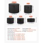 VEVOR 5-Pece Case Case VEVOR, 600D, Επενδυμένες τσάντες τυμπάνων για Bass, Tom, and Snare, Χοντρό padding, ελαφριά προστατευτικά καλύμματα, θήκες αποθήκευσης ταξιδιού με φορητή λαβή, για προστασία αξεσουάρ τύμπανων