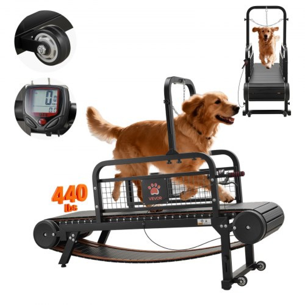 Διάδρομος VEVOR Dog για Small/Medium Dog, Pet Running Machine Pacer Slatmill με Stepless ρύθμιση, φρένο και τροχούς, αναβάθμιση πλαστικής ζώνης για να κρατάτε τα κατοικίδια ενεργά και σε φόρμα, έως 199,6 kg, εύκολο στη μετακίνηση