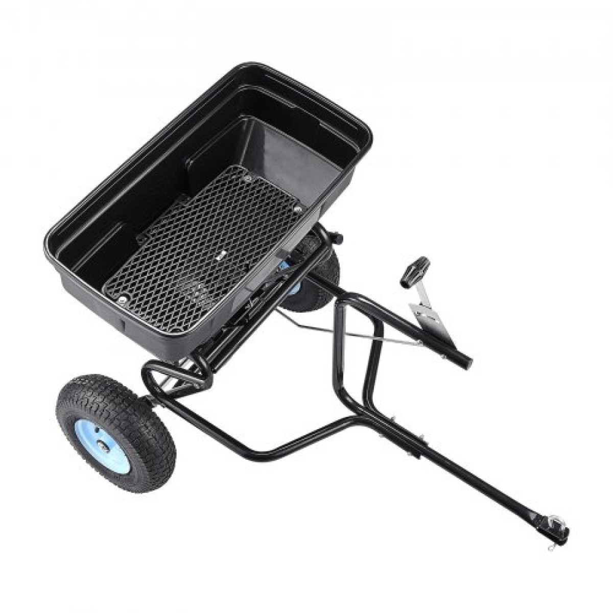 VEVOR Tow Behind Broadcast Spreader, χωρητικότητα 130LBS, Tow/Push Garden Spreader με 13 in ελαστικά, 30 ρυθμιζόμενη ρύθμιση & 9,8 ft πλάτος διασποράς, γκαζόν για σπόρους, λίπασμα, αλάτι, τήξη πάγου