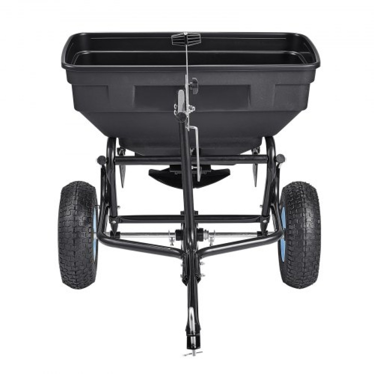 VEVOR Tow Behind Broadcast Spreader, χωρητικότητα 130LBS, Tow/Push Garden Spreader με 13 in ελαστικά, 30 ρυθμιζόμενη ρύθμιση & 9,8 ft πλάτος διασποράς, γκαζόν για σπόρους, λίπασμα, αλάτι, τήξη πάγου