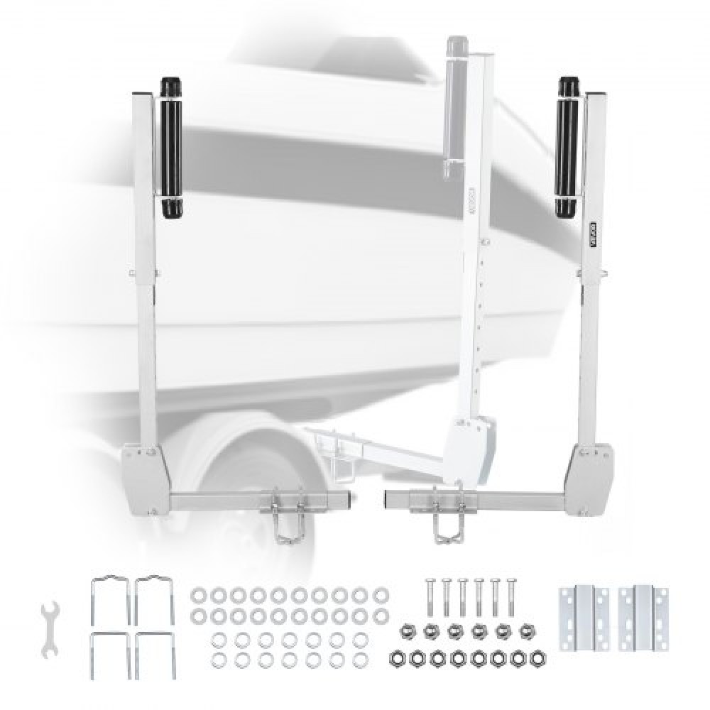 VEVOR Boat Trailer Guides, 700-1050mm Height Adjustable Trailers Guide, 2PCS Thickened High-Duty Trailer Guide-Ons with Smooth Roller Guiding, για Πάνω από 16 σε μεγαλύτερα ψαροκάικα, σκάφη Runabout