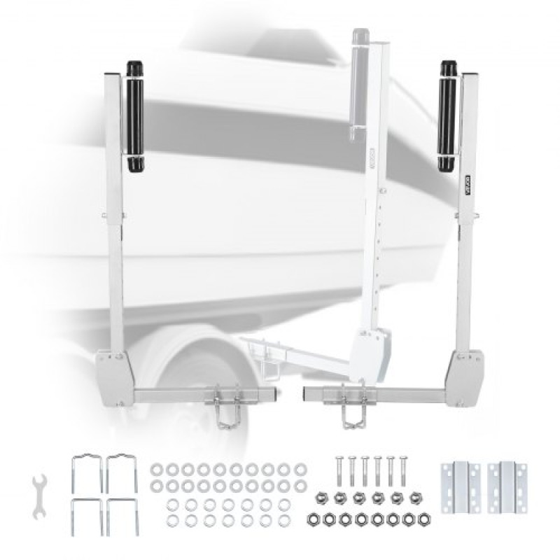 VEVOR Boat Trailer Guides, 700-1050mm Height Adjustable Trailers Guide, 2PCS Thickened High-Duty Trailer Guide-Ons with Smooth Roller Guiding, για Πάνω από 16 σε μεγαλύτερα ψαροκάικα, σκάφη Runabout
