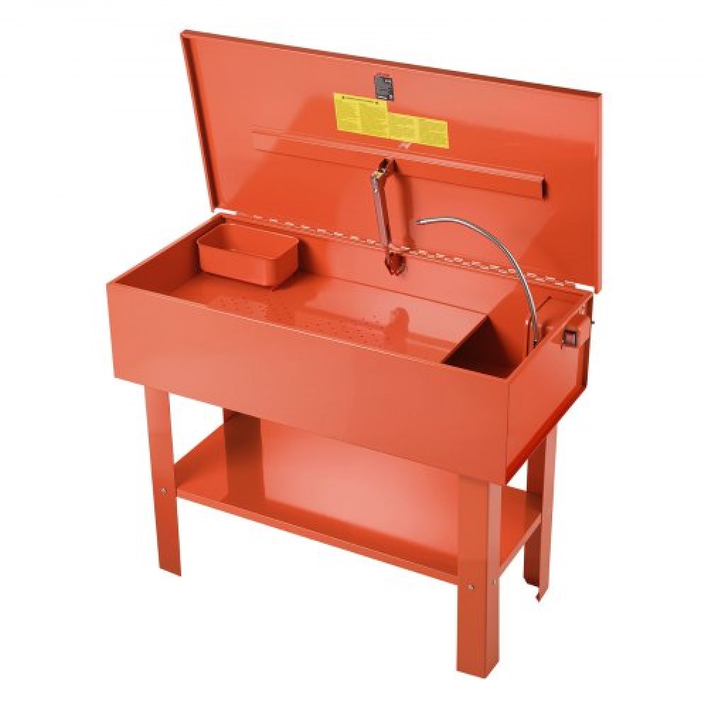 VEVOR Parts Washer 151L Tank, 65L Solvent Capacity, 3L per Minute Max Output Pump, Heavy Duty Steel Cabine Electric Pump Καθαριστικό πλυντηρίου ανταλλακτικών αυτοκινήτων για ρουλεμάν τροχών, γρανάζια και καρμπυρατέρ