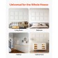 VEVOR Wall Molding 12 Pack, 51 x 51 cm Σετ πάνελ με ξύλινο πάνελ, Ελαφρύ βαμμένο πολυστυρένιο, εύκολο στην εγκατάσταση, αδιάβροχο διακοσμητικό τοίχου για εσωτερική διακόσμηση Σαλόνι, Υπνοδωμάτιο, Σπίτι, Λευκό