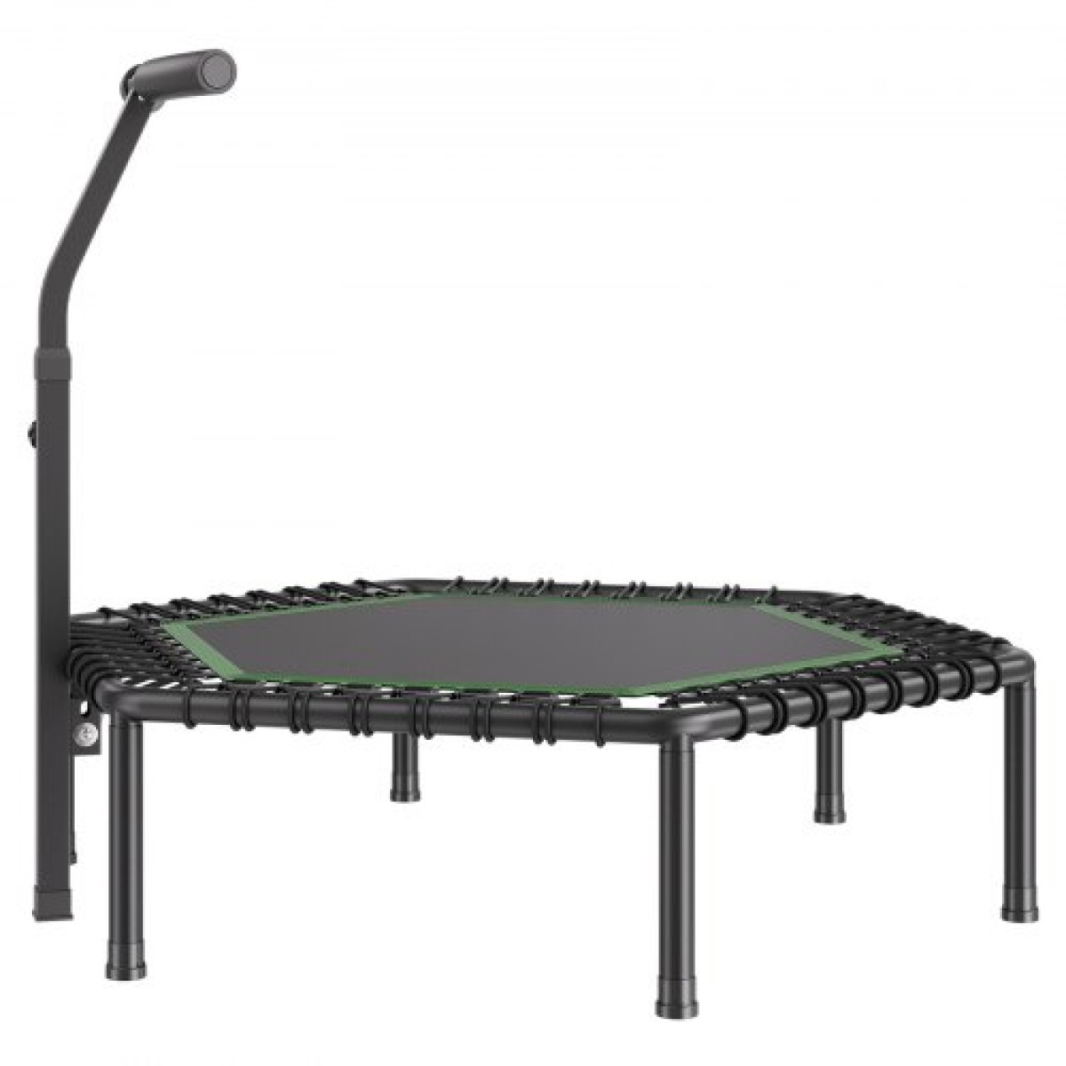 VEVOR 1385 mm Mini Trampoline, 205 kg Max Load Fitness Rebounder, Stylable & Quiet Μικρό Τραμπολίνο με 3 επίπεδα ρυθμιζόμενο ύψος & λαβή αφρού, Exercise Rebounder για Ενήλικες Προπόνηση σε εσωτερικούς χώρους/κήπου