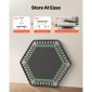 VEVOR 1385 mm Mini Trampoline, 205 kg Max Load Fitness Rebounder, Stylable & Quiet Μικρό Τραμπολίνο με 3 επίπεδα ρυθμιζόμενο ύψος & λαβή αφρού, Exercise Rebounder για Ενήλικες Προπόνηση σε εσωτερικούς χώρους/κήπου