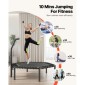 VEVOR 1385 mm Mini Trampoline, 205 kg Max Load Fitness Rebounder, Stylable & Quiet Μικρό Τραμπολίνο με 3 επίπεδα ρυθμιζόμενο ύψος & λαβή αφρού, Exercise Rebounder για Ενήλικες Προπόνηση σε εσωτερικούς χώρους/κήπου