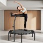 VEVOR 1385 mm Mini Trampoline, 205 kg Max Load Fitness Rebounder, Stylable & Quiet Μικρό Τραμπολίνο με 3 επίπεδα ρυθμιζόμενο ύψος & λαβή αφρού, Exercise Rebounder για Ενήλικες Προπόνηση σε εσωτερικούς χώρους/κήπου