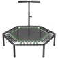 VEVOR 1385 mm Mini Trampoline, 205 kg Max Load Fitness Rebounder, Stylable & Quiet Μικρό Τραμπολίνο με 3 επίπεδα ρυθμιζόμενο ύψος & λαβή αφρού, Exercise Rebounder για Ενήλικες Προπόνηση σε εσωτερικούς χώρους/κήπου