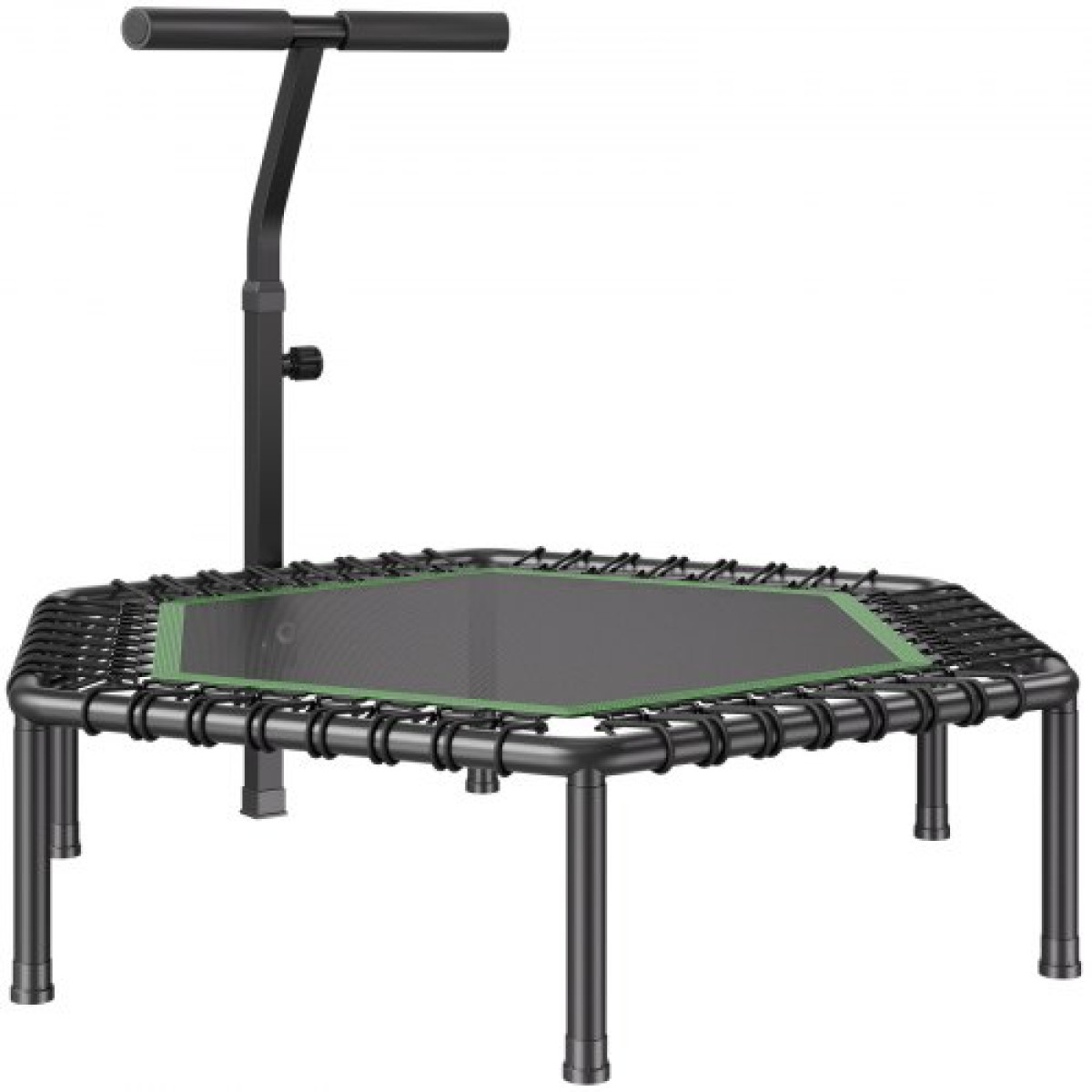 VEVOR 1385 mm Mini Trampoline, 205 kg Max Load Fitness Rebounder, Stylable & Quiet Μικρό Τραμπολίνο με 3 επίπεδα ρυθμιζόμενο ύψος & λαβή αφρού, Exercise Rebounder για Ενήλικες Προπόνηση σε εσωτερικούς χώρους/κήπου