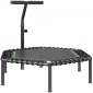 VEVOR 1385 mm Mini Trampoline, 205 kg Max Load Fitness Rebounder, Stylable & Quiet Μικρό Τραμπολίνο με 3 επίπεδα ρυθμιζόμενο ύψος & λαβή αφρού, Exercise Rebounder για Ενήλικες Προπόνηση σε εσωτερικούς χώρους/κήπου