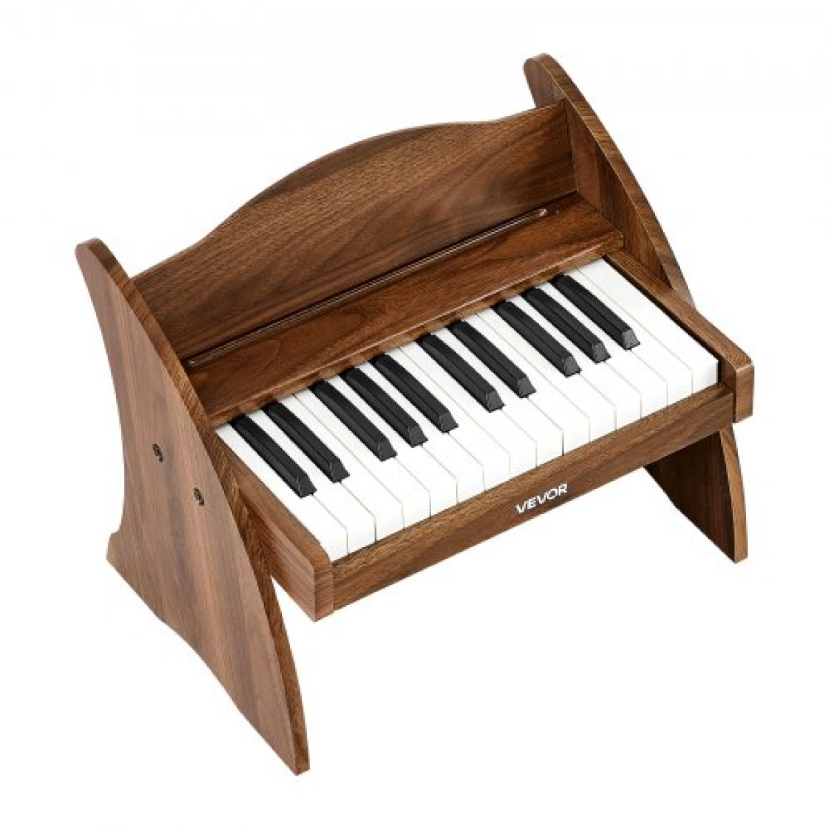 Πληκτρολόγιο VEVOR Kids Piano, Ξύλινο ψηφιακό πιάνο 25 πλήκτρων για παιδιά, Μίνι μουσικό εκπαιδευτικό όργανο παιχνίδι με ρεαλιστικό ήχο, διπλή ισχύς, ρυθμιζόμενη ένταση για νήπια, αγόρια κορίτσια εκμάθηση, καρυδιά
