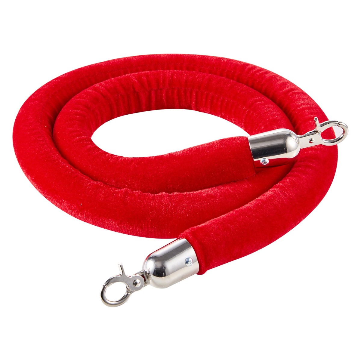 VEVOR 4 τεμ. Red Velvet Stanchion Ropes, 1,5 m Crowd Control Stanchion Red Velvet Ropes with Silver Hooks, Post Queue Barrier Carpet Rope for Carpet Events Κινηματογράφοι Μεγάλα εγκαίνια Ξενοδοχεία Πάρτι
