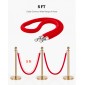VEVOR 4 τεμ. Red Velvet Stanchion Ropes, 1,5 m Crowd Control Stanchion Red Velvet Ropes with Silver Hooks, Post Queue Barrier Carpet Rope for Carpet Events Κινηματογράφοι Μεγάλα εγκαίνια Ξενοδοχεία Πάρτι