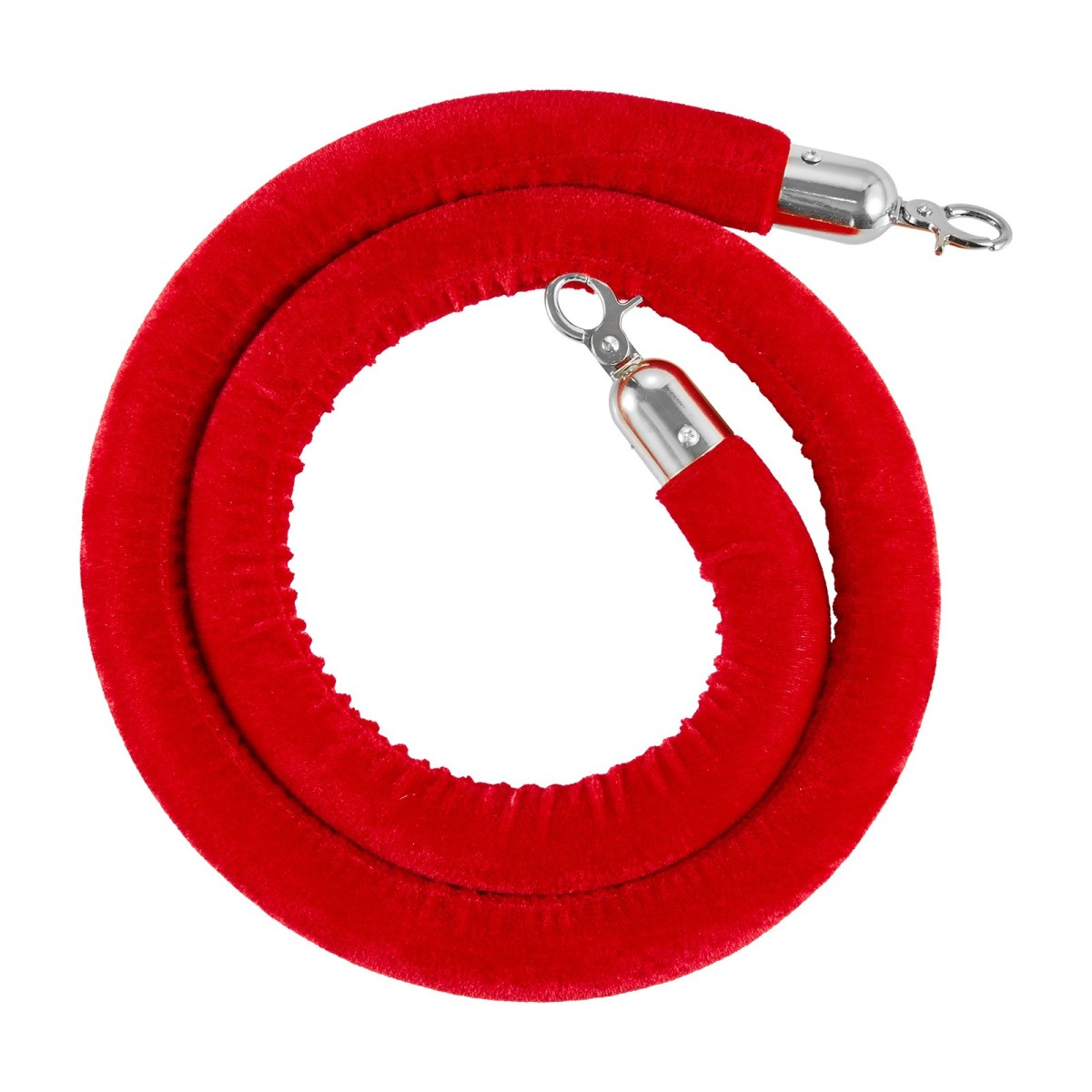 VEVOR 4 τεμ. Red Velvet Stanchion Ropes, 1,5 m Crowd Control Stanchion Red Velvet Ropes with Silver Hooks, Post Queue Barrier Carpet Rope for Carpet Events Κινηματογράφοι Μεγάλα εγκαίνια Ξενοδοχεία Πάρτι