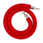 VEVOR 4 τεμ. Red Velvet Stanchion Ropes, 1,5 m Crowd Control Stanchion Red Velvet Ropes with Silver Hooks, Post Queue Barrier Carpet Rope for Carpet Events Κινηματογράφοι Μεγάλα εγκαίνια Ξενοδοχεία Πάρτι