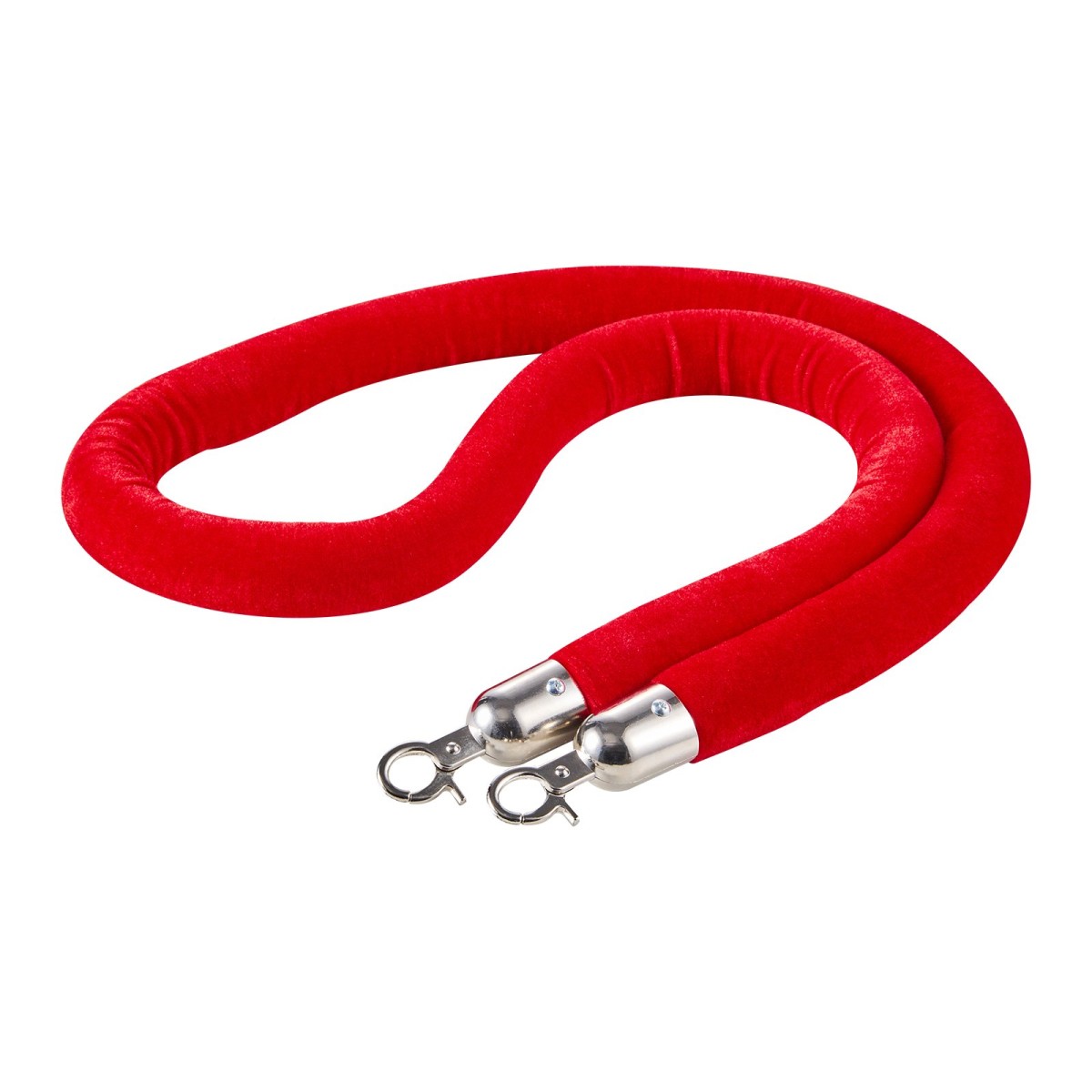 VEVOR 4 τεμ. Red Velvet Stanchion Ropes, 1,5 m Crowd Control Stanchion Red Velvet Ropes with Silver Hooks, Post Queue Barrier Carpet Rope for Carpet Events Κινηματογράφοι Μεγάλα εγκαίνια Ξενοδοχεία Πάρτι