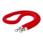 VEVOR 4 τεμ. Red Velvet Stanchion Ropes, 1,5 m Crowd Control Stanchion Red Velvet Ropes with Silver Hooks, Post Queue Barrier Carpet Rope for Carpet Events Κινηματογράφοι Μεγάλα εγκαίνια Ξενοδοχεία Πάρτι