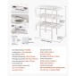 VEVOR Hydroponics Growing System Kit, 3-Tier 108 Sites UPVC Pipe Hydroponic Grow Kit with Timed Irigation, Sun & Light Blocking Pipes, Indoor Home Garden Vegetable Planting Kit for Fruit Herb
