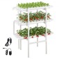 VEVOR Hydroponics Growing System Kit, 3-Tier 108 Sites UPVC Pipe Hydroponic Grow Kit with Timed Irigation, Sun & Light Blocking Pipes, Indoor Home Garden Vegetable Planting Kit for Fruit Herb