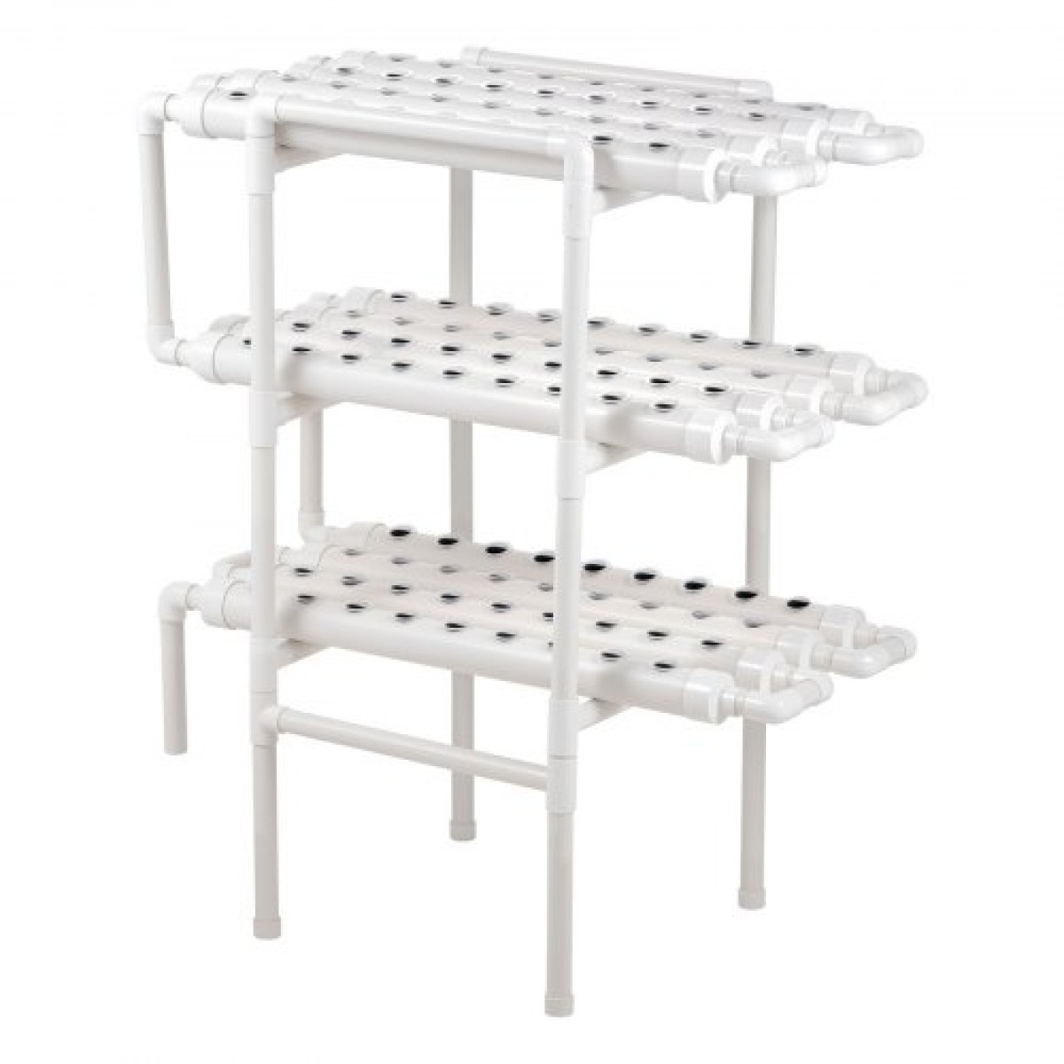 VEVOR Hydroponics Growing System Kit, 3-Tier 108 Sites UPVC Pipe Hydroponic Grow Kit with Timed Irigation, Sun & Light Blocking Pipes, Indoor Home Garden Vegetable Planting Kit for Fruit Herb