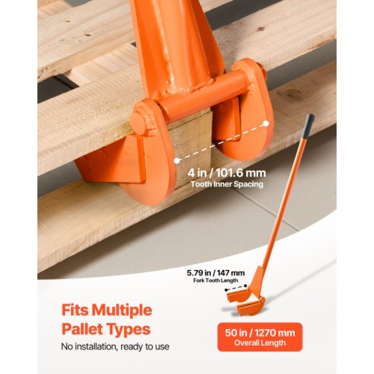 VEVOR Pallet Buster Tool, 1 m Handle Steel Wrecking Pry Bar, Χωρητικότητα 907 kg, Εργαλείο αφαίρεσης σανίδων καταστρώματος βαρέως τύπου, μπάρα θραύσης για δάπεδα, πλαίσιο, στέγες, επένδυση, γυψοσανίδα