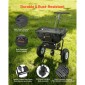 VEVOR Walk-Behind Spreader, πλάτος διασποράς 3,66 m, Push Broadcast Spreader με ελαστικά παντός εδάφους 13", Ρυθμιζόμενος έλεγχος ροής, χοάνη χωρητικότητας 59 kg, Διανομείς γκαζόν για λιώσιμο πάγου σπόρων λιπασμάτων