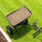 VEVOR Walk-Behind Spreader, πλάτος διασποράς 3,66 m, Push Broadcast Spreader με ελαστικά παντός εδάφους 13", Ρυθμιζόμενος έλεγχος ροής, χοάνη χωρητικότητας 59 kg, Διανομείς γκαζόν για λιώσιμο πάγου σπόρων λιπασμάτων