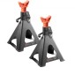 VEVOR Jack Stand, χωρητικότητα 6 Ton (13.000 lbs), 370-580 mm ρυθμιζόμενο ύψος, βαρέως τύπου Steel Jack Stand με διπλό κλείδωμα, για ανύψωση RV, Small Truck, Car, SUV, 1 Pair, Black and Orange