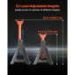 VEVOR Jack Stand, χωρητικότητα 6 Ton (13.000 lbs), 370-580 mm ρυθμιζόμενο ύψος, βαρέως τύπου Steel Jack Stand με διπλό κλείδωμα, για ανύψωση RV, Small Truck, Car, SUV, 1 Pair, Black and Orange