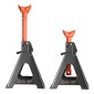 VEVOR Jack Stand, χωρητικότητα 6 Ton (13.000 lbs), 370-580 mm ρυθμιζόμενο ύψος, βαρέως τύπου Steel Jack Stand με διπλό κλείδωμα, για ανύψωση RV, Small Truck, Car, SUV, 1 Pair, Black and Orange