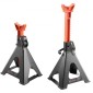 VEVOR Jack Stand, χωρητικότητα 6 Ton (13.000 lbs), 370-580 mm ρυθμιζόμενο ύψος, βαρέως τύπου Steel Jack Stand με διπλό κλείδωμα, για ανύψωση RV, Small Truck, Car, SUV, 1 Pair, Black and Orange