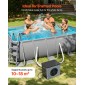 Αντλία θερμότητας πισίνας VEVOR 4920 W, Ηλεκτρικός θερμαντήρας πισίνας για πάνω από 18 m³, Max COP 5,29, Χαμηλό θόρυβο, Προστασία GFCI, 15-40 ℃ Θερμοκρασία θέρμανσης για κολύμπι και γυμναστική, 220V 50Hz